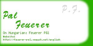 pal feuerer business card